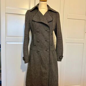 Elegant Women's Charcoal Trench Coat